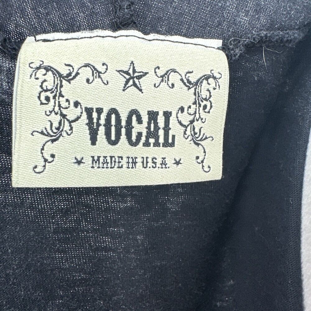 Vocal Black Mineral Wash Aztec Fringe Drape Vest Boho Western/southwest Sz XL - Picture 9 of 10